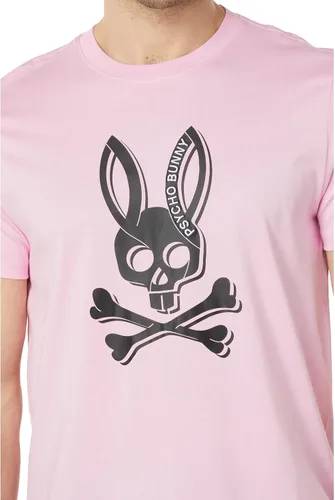 Vista 3 de Psycho Bunny Serge Graphic Tee Pure Pink MD (5 de hombre de EE. UU.), Rosa (Pure Pink)