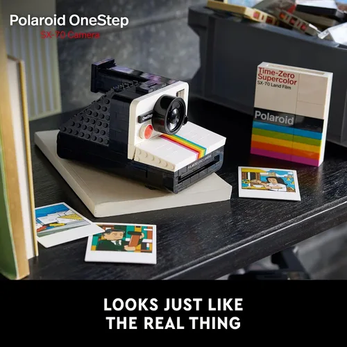 Vista 6 de LEGO Ideas Polaroid OneStep SX-70 - Juego de construcción para adultos, modelo Polaroid vintage, kit de manualidades, a partir de 18 años, regalo