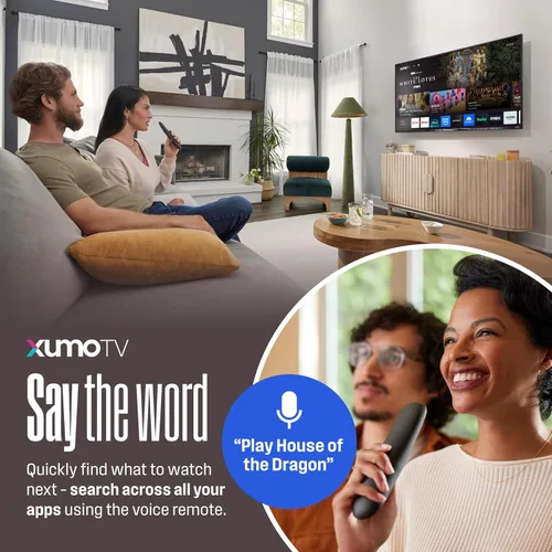Vista 5 de Westinghouse Xumo Smart TV de 50 pulgadas, 4K UHD, control remoto de voz
