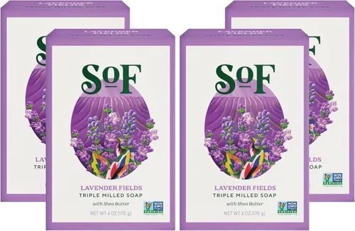 Vista 7 de Jabón Clean Bar de South of France Body Care Manteca de karité francesa de triple molida con aceites orgánicos + esenciales, vegano, sin OMG, 6