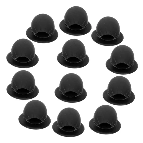 Vista 7 de Fundas para cepillos de labios, cubiertas de silicona para brochas de maquillaje, cubierta antipérdida, protectores de cepillo cosmético para Negro