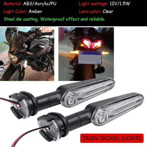 Vista 2 de Indicadores de Señal de Giro LED Super Brillantes de Adaptación 12V para Motocicleta Delantero o Trasero para MT07 MT 03 125 MT03 MT09 MT25 Tracer