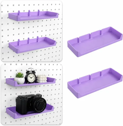 Vista 12 de Estante de tablero perforado, morado 2 paquetes Púrpura