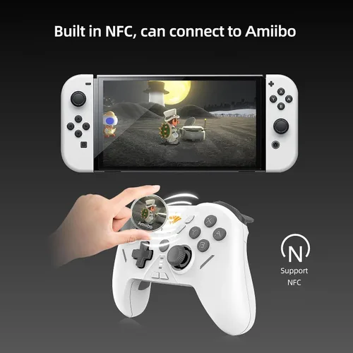 Vista 18 de MOGEMYTH Switch Controller, with Dual Vibration and 6-Axis Gyro, BT Controller for iPhone/Android/Switch and Windows 7/8/10/11,wireless controller pc