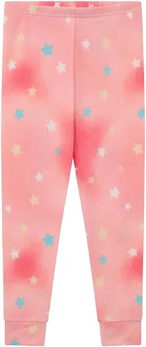 Vista 5 de BTween Pijama de 4 piezas para niñas, pijama de manga larga teñida con lazo para niñas