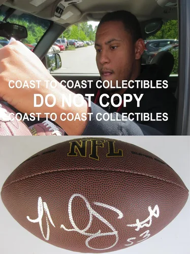 Vista 2 de Malcolm SmithSeattle Seahawks SB MVP signed autographed NFL Football COA Proof Photo