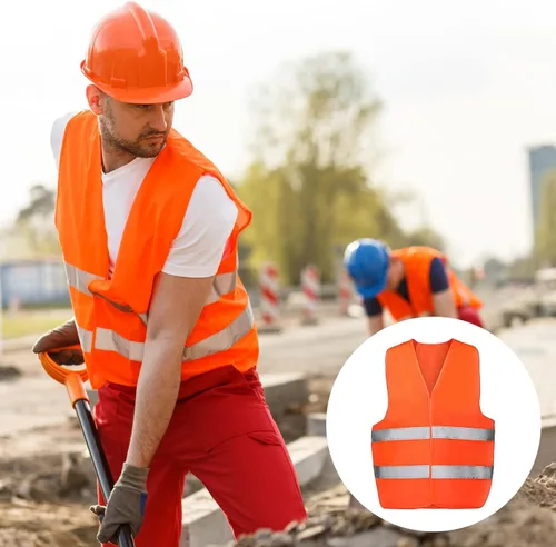 Vista 5 de Tarpop Paquete de 60 chalecos de seguridad reflectantes de alta visibilidad a granel 2 tiras