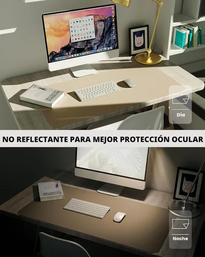 Vista 8 de YSAGi - Almohadilla de escritorio de doble cara, de cuero, protector de almohadilla de corcho ecológico, grande, impermeable, para oficina/hogar