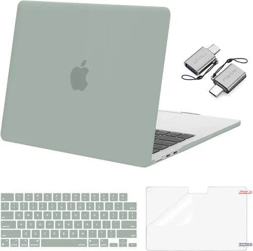 Vista 12 de Mosiso Funda para MacBook Air de 13 y 13.6 pulgadas, 2024, 2023 y 2022, M3 A3113, M2 A2681, Touch ID, carcasa rígida, cubierta de teclado, protector