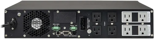 Vista 3 de Eaton Tripp Lite SU750RTXLCD2U UPS SmartOnline de 750VA de doble conversión 675W Onda sinusoidal pura, montaje en rack de 2U, en línea, 8