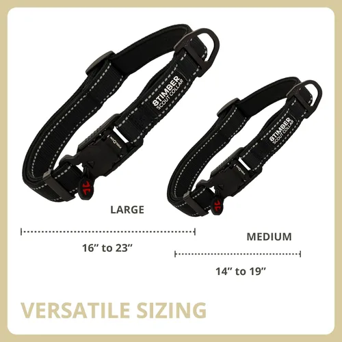Vista 6 de 8TIMBER Collar de perro Scout – con innovadora hebilla en V FIDLOCK 25 – Mediano – Collar de cierre magnético seguro y elegante para perros Collar
