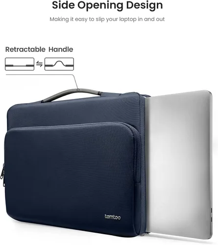 Vista 6 de tomtoc Estuche protector 360 para portátil de 13 pulgadas para MacBook Air M3 M2/A2681 M1/A2337 2024-2018, MacBook Pro M2/A2686 M1/A2337 2022-2016