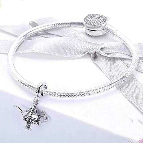 Vista 2 de Eternalll Jewellery Aladdin - Abalorio de lámpara auténtica de plata de ley 925 para mujer, pulseras y collares