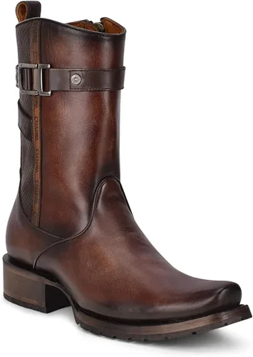 Vista 2 de Cuadra Botas urbanas para hombre en piel bovina con cremallera marrón