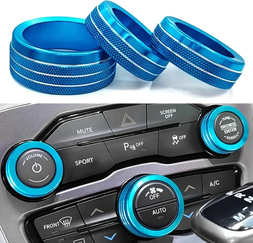 Vista 14 de Auprite Fundas de perilla de control de clima para accesorios Challenger 2015-2023 2024, para Dodge Charger 2015-2023 2024, para Dodge Chrysler Negro