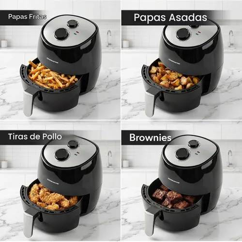 Vista 3 de OVENTE Freidora de aire compacta para una cocción saludable y sin aceite, cesta antiadherente de 3.2 cuartos de galón y apta para lavavajillas