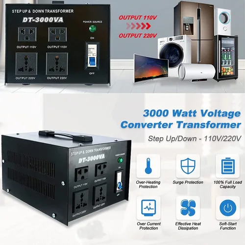 Vista 8 de YaeCCC Transformador de voltaje 3000VA Convertidor de potencia 110V/220V Convertidor AC-AC 3000VA