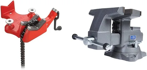 Vista 9 de RIDGID Tornillo de banco de tornillo superior modelo BC810 40215, tornillo de banco para tubería y tubería de 1/2 a 8 pulgadas y tornillo superior