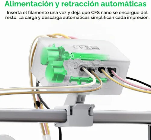 Vista 6 de Creality SPARKX i7 Nano Combo 3D Impresora 3D, multicolor con CFS Nano de alta velocidad preensamblable de autonivelación automática de filamento