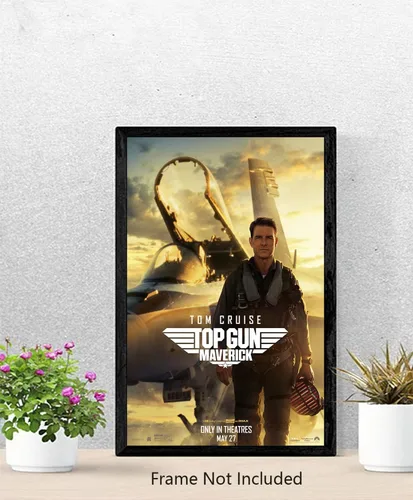 Vista 4 de XIHOO Póster de decoración de pared sin marco de la película Top Gun: Maverick 2022 de 24 x 36 pulgadas