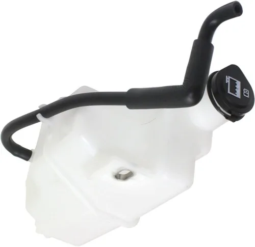 Vista 3 de Evan-Fischer Depósito de refrigerante compatible con Mazda 2 2011-2014 con tapa y manguera de plástico
