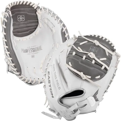 Vista 7 de Easton Professional Collection Signature Series Fastpitch Softball Glove Sizes 11.5" - 12.75" Multiple Styles Trap-Eze Web modificada