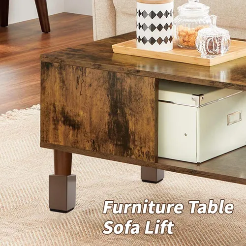 Vista 6 de 4 elevadores de cama de 2 pulgadas, sofá de mesa para muebles, elevador de 1.6 pulgadas de ancho y 2 pulgadas de alto ,Elevadores