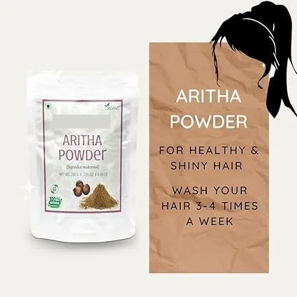 Vista 6 de Natural Aritha Powder for Hair Pack of 2 each 200gm