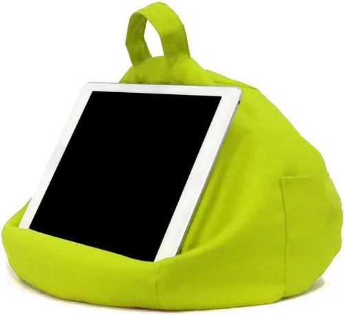 Vista 7 de Soporte para teléfono, soporte de teléfono suave para escritorio, regazo, rodilla, sofá y cama, soporte de almohada para tableta con bolsillo