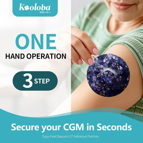 Vista 2 de Parches sobre para Dexcom G7 - Parches adhesivos para Dexcom G7 impermeables con pestaña fácil de despegar precortada, cinta CGM flexible Stelo