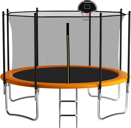 Vista 11 de 10FT 12FT 14FT Kids Outdoor Trampoline with Net 450LBS