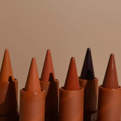 Vista 15 de BAISEN DIARY 2 en 1 doble punta mate delineador de labios y brillo de labios, lápiz combinado de labios marrón nude degradado, delineador de labios