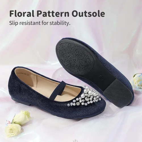 Vista 5 de DREAM PAIRS Mary Jane - Zapatos planos de vestir para niñas