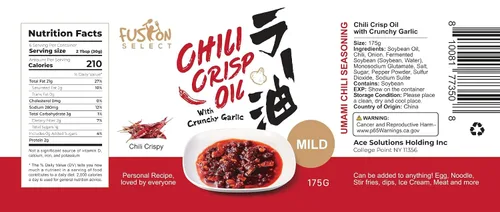 Vista 2 de Fusion Select Aceite crujiente de chile de 6.17 oz – Aceite de chile crujiente de ajo, condimento Umami con pimientos picantes para ramen coreano