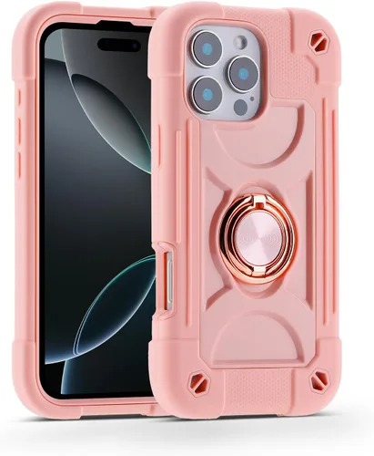 Vista 102 de MARKILL Funda compatible con iPhone 14 Pro de 6.1 pulgadas con soporte de anillo integrado, protección contra caídas de grado militar, carcasa Palta