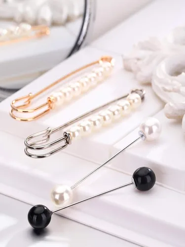 Vista 7 de Jetec 6 clips de cierre de suéter para cárdigans, vestido de perlas, chal, camisa, broches para decoración de mujer