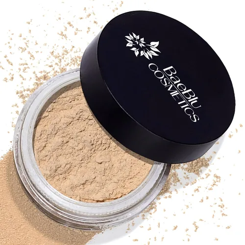 Vista 9 de BaeBlu InstaFame - Base de maquillaje mineral suelta, mate de cobertura completa con SPF natural para pieles sensibles, crea Para pieles sensibles