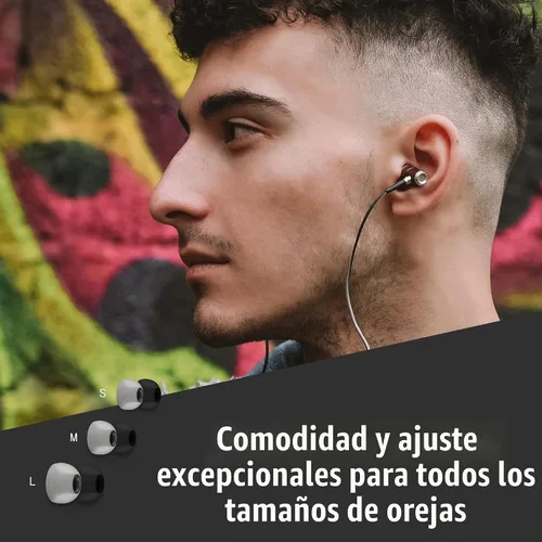 Vista 5 de Auriculares sintonizados NRG 3.0 Premium Madera aisladores de sonido, con micrófono y control de volumen, estilo madera