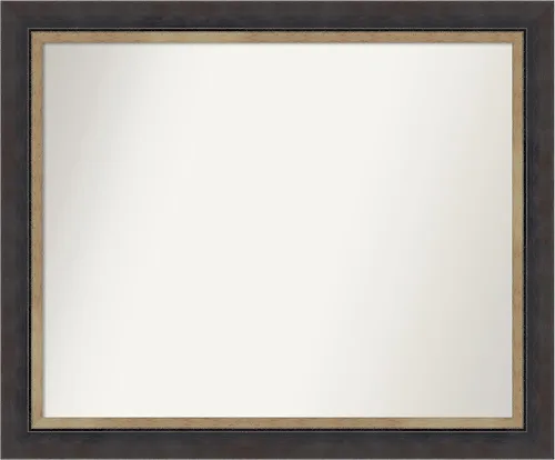 Vista 78 de Amanti Art Espejo personalizado, espejo de baño negro Astor, espejo de pared o espejo de tocador de baño sobre el fregadero (25 x 25 pulgadas)