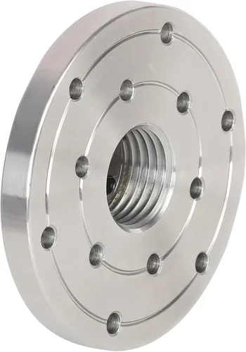 Vista 6 de Placa frontal de torno de madera de 2 pulgadas de acero, placa frontal de portabrocas de máquina de carpintería de husillo de 1 pulgada x 8 TPI