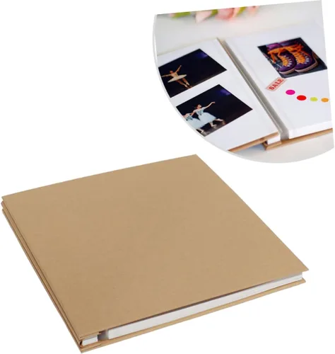 Vista 2 de DECHOUS Álbum de fotos autoadhesivo para álbumes de visitas, álbum de fotos en blanco, álbum de fotos de papel Kraft, álbumes de fotos, álbumes