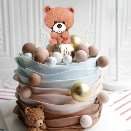 Vista 6 de Oso de peluche Fondant Moldes de silicona para oso para decoración de tartas, decoración de cupcakes, caramelo y goma de mascar de chocolate