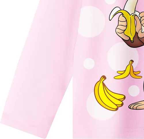 Vista 6 de YAMY Conjunto de camisa George para niñas pequeñas, conjunto corto de verano, casual, camiseta de dibujos animados, conjuntos de pantalones cortos