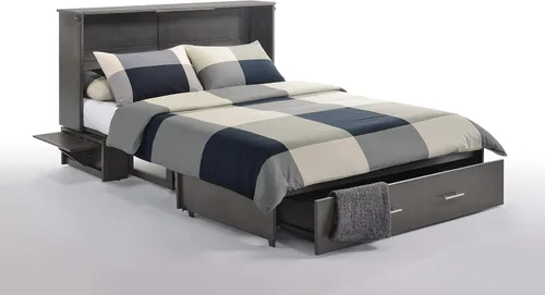 Vista 3 de Night & Day Furniture Sagebrush Murphy - Cama de armario con colchón, Queen, lavado a la piedra, número de modelo: MUR-SAGB-QEN-STW y MND-GMF-TRI-QEN