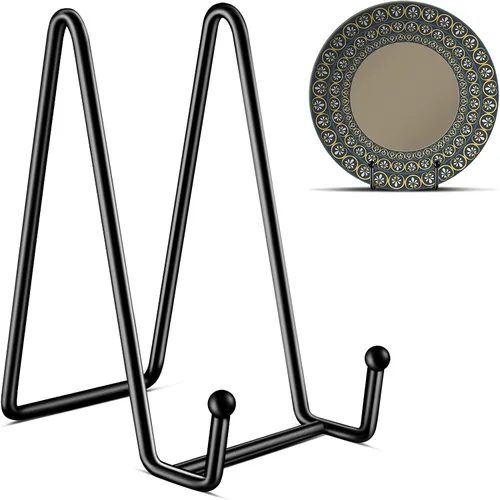 Vista 14 de Kruodop Soportes de Placa de 10 Pulgadas para Exhibición, Paquete de 3 Soportes de Placa para Exhibición, Soporte de Caballete de Marco de Metal