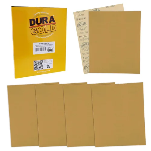 Vista 11 de Dura-Gold Hojas de papel de lija doradas de 9 x 11 pulgadas, grano 400