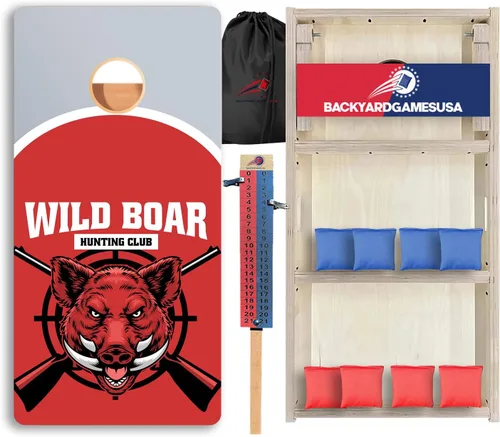 Vista 8 de CornholeGamesUSA Pro - Juego de tablas de Cornhole Fabricado en Estados Unidos Abedul báltico 3/4 Sin rebote Patas triples gruesas Dos