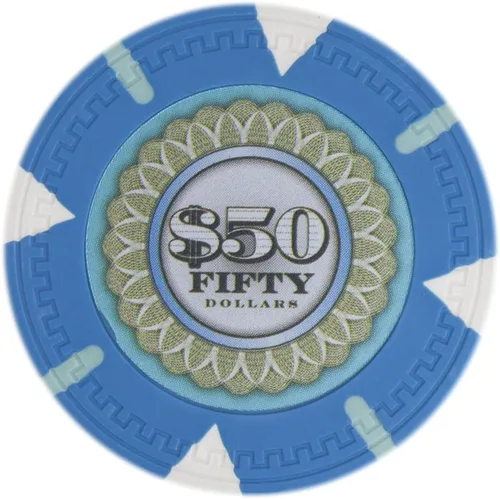 Vista 5 de Claysmith Gaming The Mint Poker Chip - Compuesto de arcilla pesada de 0.48 oz, paquete de 50