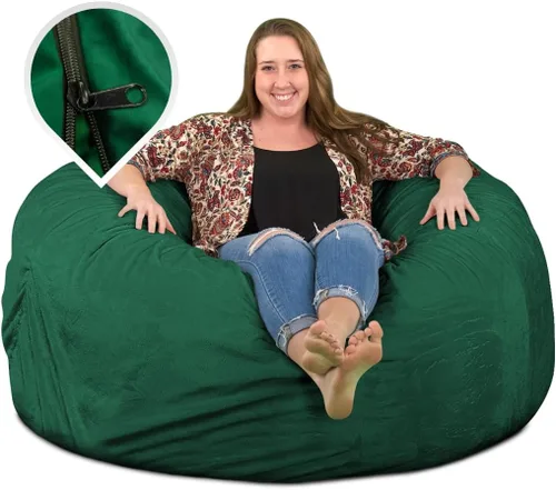 Vista 9 de ULTIMATE SACK 5000 (5 pies) Funda para silla puff en varios colores: Solo funda (5000, piel marrón)
