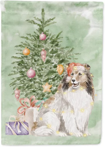 Vista 59 de Caroline's Treasures CK8213GF Bulldog Inglés #2 Regalos de Navidad y árbol de jardín Bandera de buzón Bandera decorativa para patio exterior, patio
